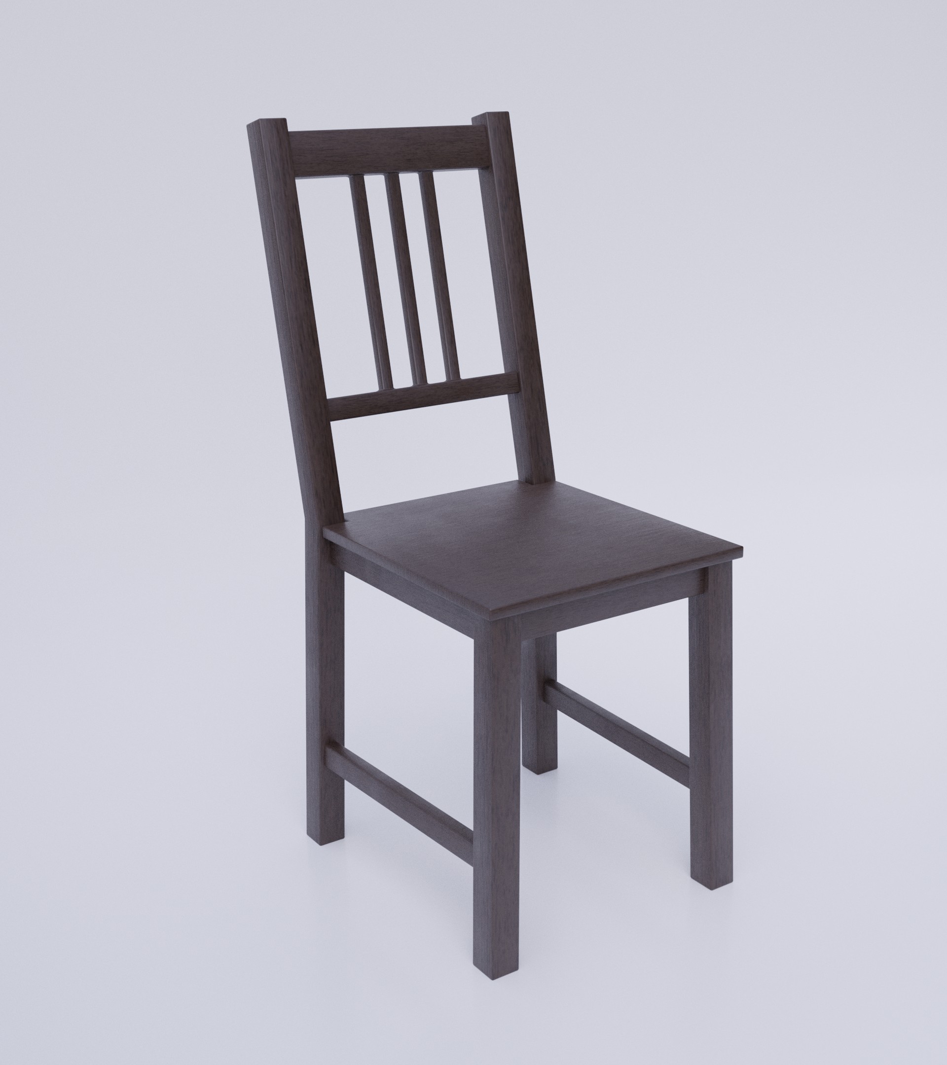 Simple Dark Wood Chair preview image 4